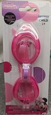 Minnie Mouse Kids Swim Goggles Age 3 Soft Silicone Strap Latex Free