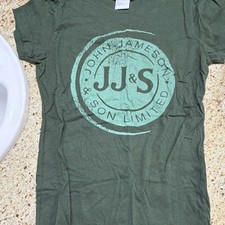 Jameson Irish Whiskey Distillery JJ&S Ladies S Green Shirt 100% Cotton RN 98575