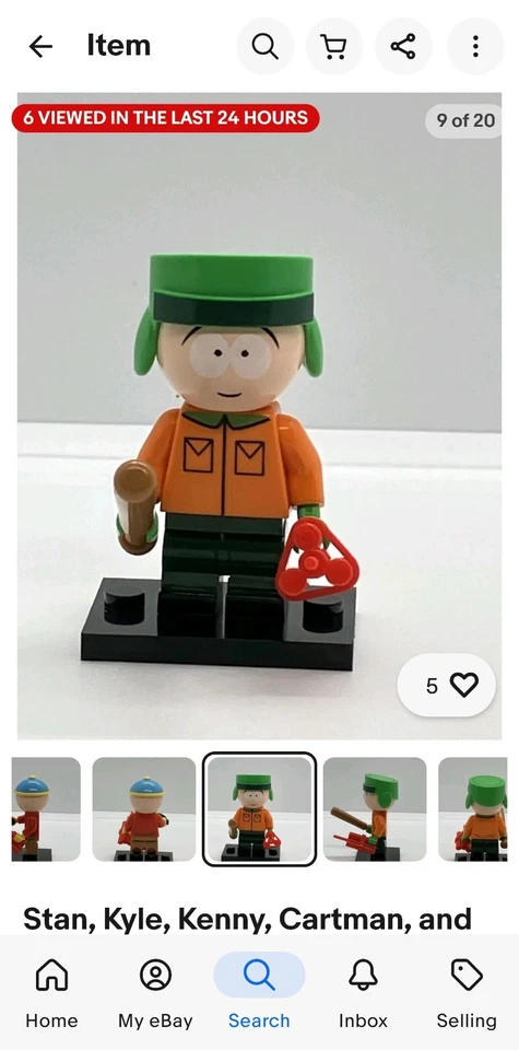 NUEVO 1x MINIFIGURA DE KENNY MCCORMICK Personalizado Lego South Park Conjunto de Figuras FIGURAS DE JUGUETE  Foto 4 de 4