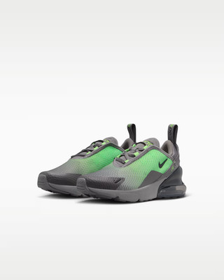 Nike Air Max 270 (PS) Kinder Sneaker AO2372 046 Grau/Grün Größe UK 10 bis 2,5