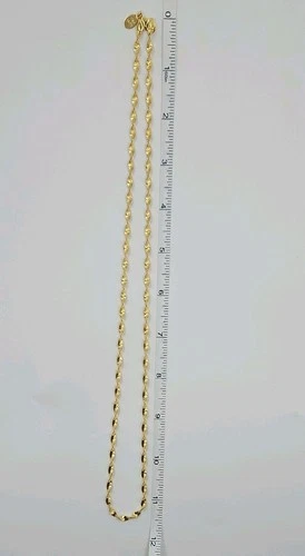 Bellezza Gold Vermeil 925 Silver Twisted Rope Chain Necklace Made in Italy image 8