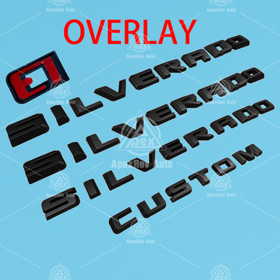 #ad #ad 2019 2025 Matte Black For Silverado Custom Emblem Nameplate Badge Kit Overlay $26.89