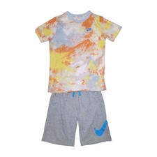 Nike Sportswear Youth Large NSW Tie-dye Tshirt  Jersey Cotton Shorts Outfit