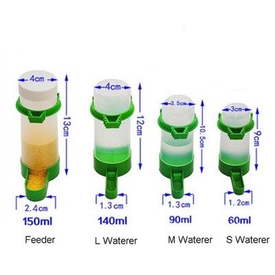 Neu Hohe Qualit?t Feeder F��tterung K?fig Papagei Wasser 60/90/140 / 150ml