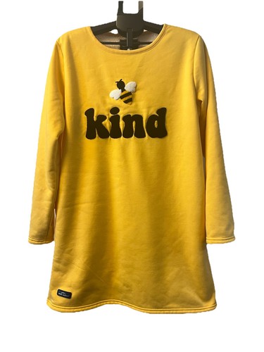 Simply Southern Bee Kind Sherpa Warmy Dress XL Yellow Bee Kind