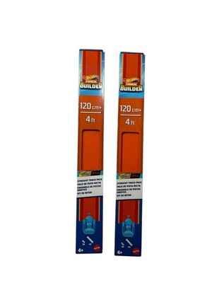 Hot Wheels Straight Track Builder 4 ft/ 120 cm  8 ft Total Pack of 2 NEW in Box