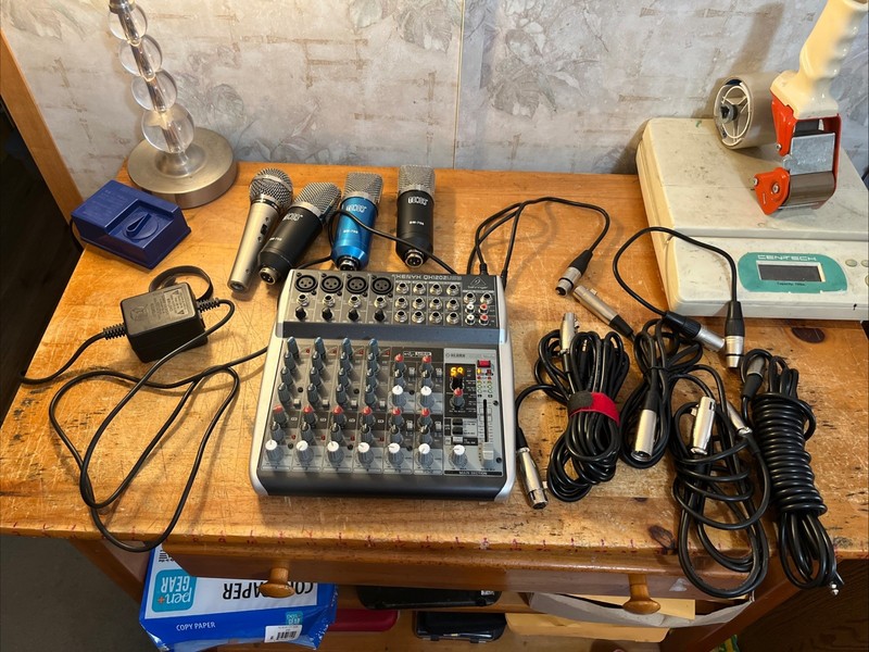 Behringer Premium 12-Input 2-Bus Mixer With Mic’s Pyle PDMIK4 & 3 Toner BM-700