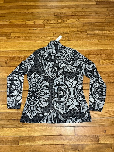 White House Black Market Mock Neck Shirt Sheer Floral Women's Size XL NWT $49.50 - Picture 5 of 5