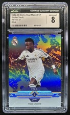 2024-25 DAKA Real Madrid CF Stellar Vault Vini Jr. Blue #3/3 CGC 8