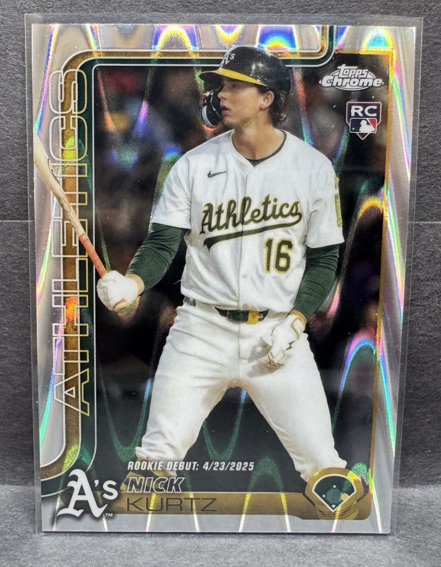 2025 Topps Chrome Update - Nick Kurtz #USC180 Rookie Debut Raywave Refractor RC