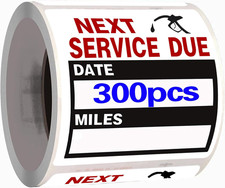 300 Pieces Oil Change Stickers, Service Reminder Labels, Auto Maintenance Servic