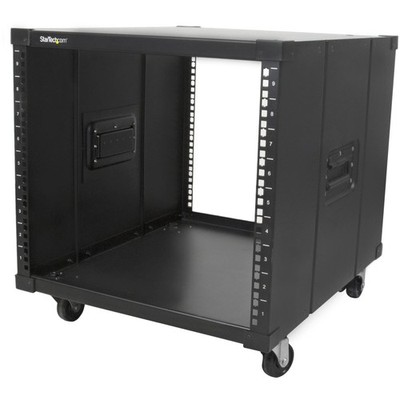 Startech.Com 4-Post 9U Mobile Open Frame Server Rack Network Rack Wheels 19