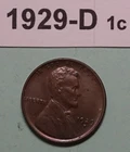 1929-D LINCOLN WHEAT PENNY Small ONE CENT COPPER COIN ALMOST UNCIRCULATED