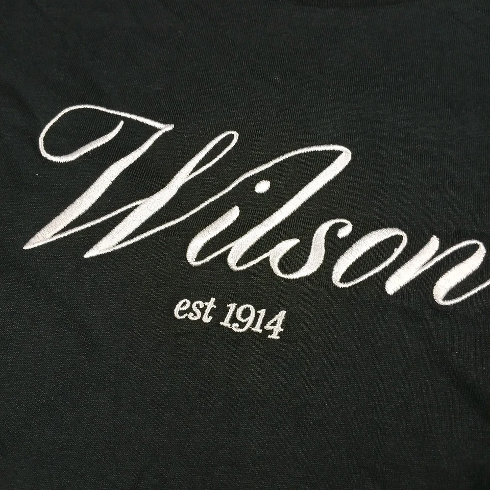 NWT Wilson Cropped Beverly Tennis Shirt Large Black Women’s Embroidered - Image 4 of 4