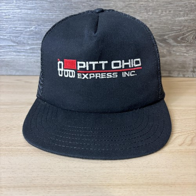 #ad Vintage Pitt Ohio Express Inc Hat Cap SnapBack Mesh Trucker Embroidered Made USA $24.85