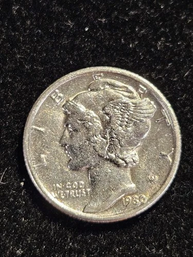 1930 S MERCURY DIME! BETTER DATE! BU 90% SILVER.  NO RESERVE!!!!