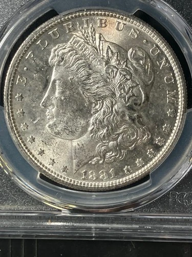 1881-S MS62 Morgan Dollar, PCGS 60802244, Gold Shield Imaging