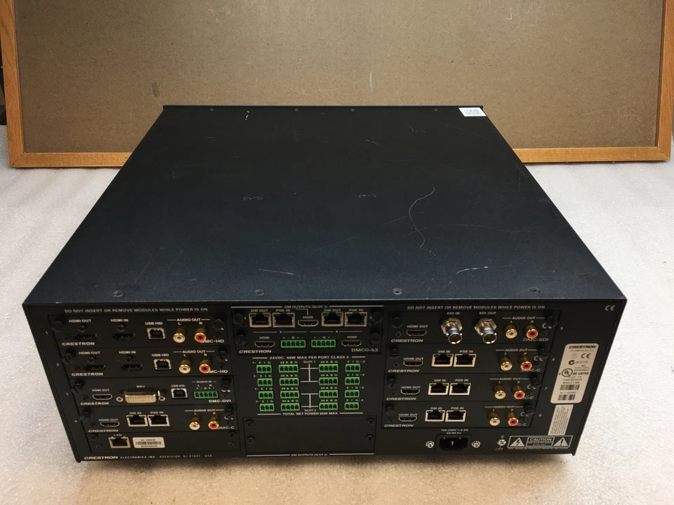 Crestron DM-MD8X8 High Definition Digital Media Matrix Switcher with DMC Cards - Image 3 of 4