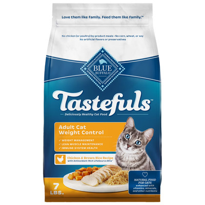 Blue Buffalo Tastefuls Natural Dry Cat Food, Weight Control, 7-lb. Bag