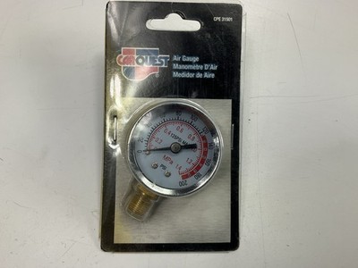 Carquest 31501 0-200 PSI Pressure Gauge (Bottom Mount), 1/8'' NPT Male, 125 MAX
