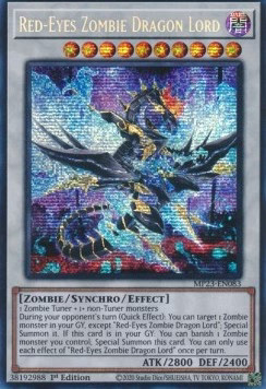 YuGiOh Red-Eyes Zombie Dragon Lord MP23-EN083 Secret Rare Englisch Neu 1st