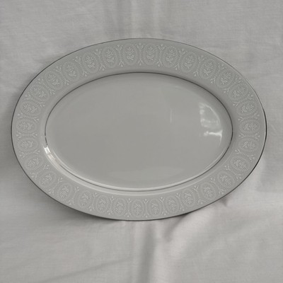 Mimosa Moderne Fine China Oval Platter EUC 14.5 Inch