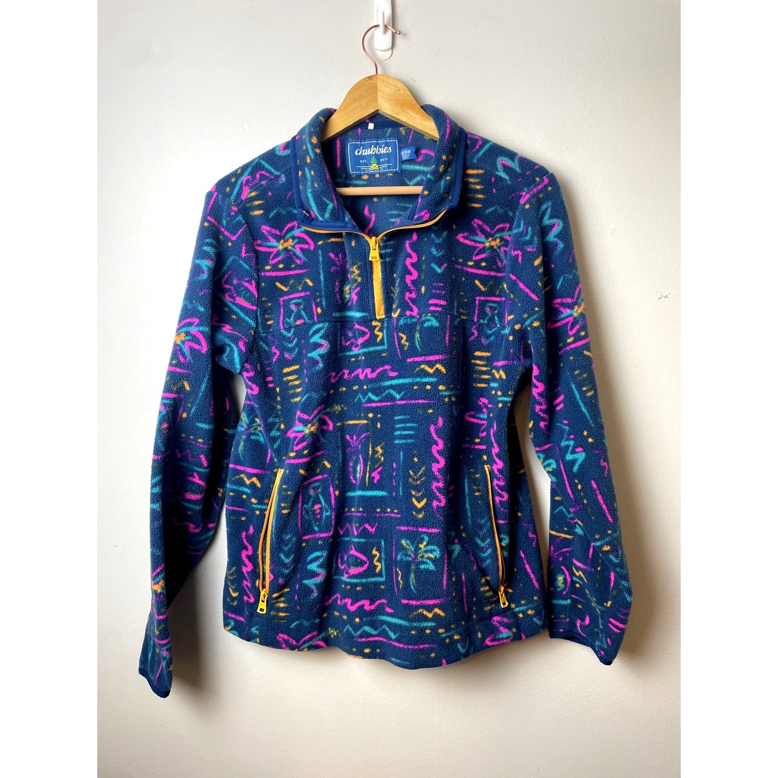 Chubbies Pullover Size Medium Fleece Sweater Quar… - image 1