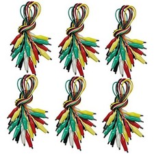 60PCS Premium Alligator Clips Electrical, Crocodile Test Leads with Test 60pcs