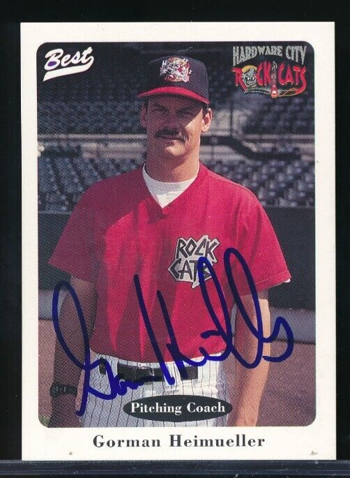 1996 Best 4 Gorman Heimueller Hardware City Rock Cats signed autograph