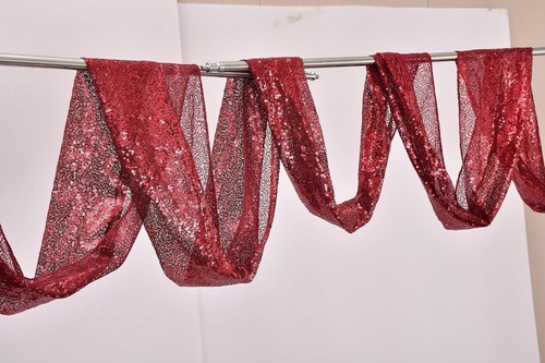 20ft Wedding Sequin Curtain Chiffon Arch Draping Fabric Backdrop Arbor (1 Panel) - Picture 3 of 5