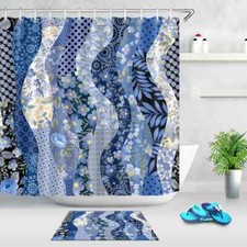Little Flower Waterproof Bathroom Polyester Shower Curtain Liner Water Resistant