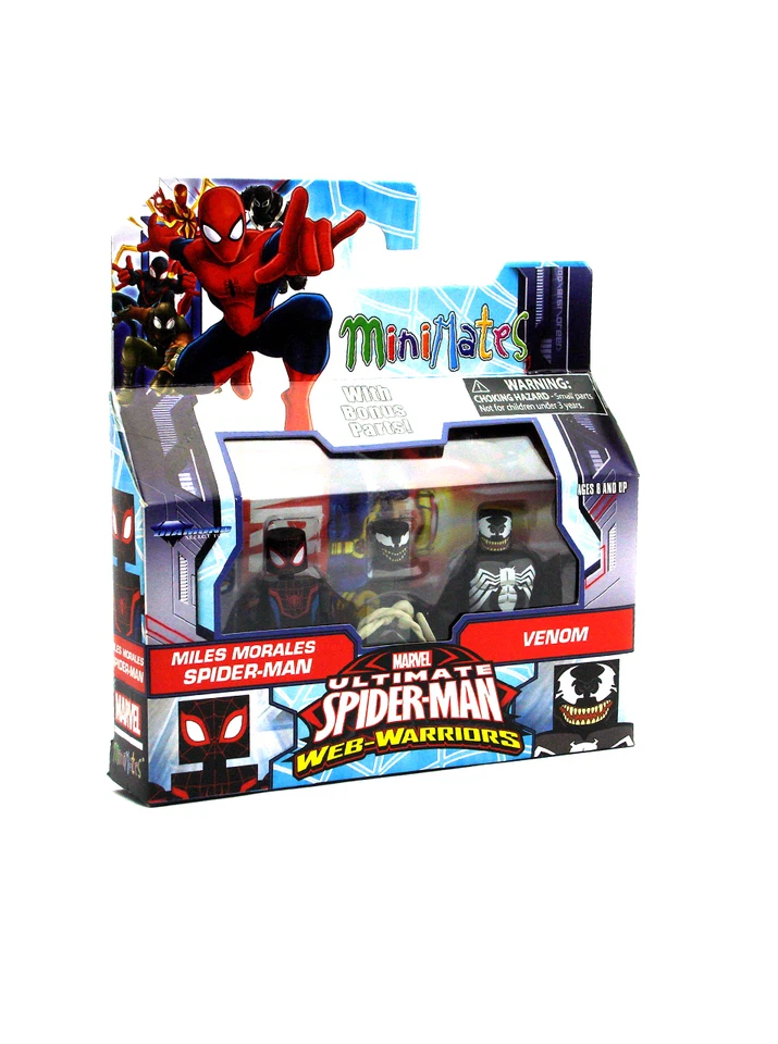 Marvel Minimates Miles Morales Spider-Man & Venom Walgreens Serie 1.5 Nuevo Foto 2 de 4