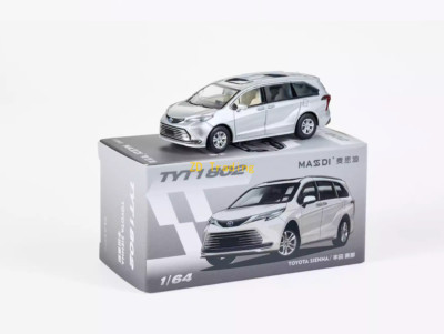 ZD Masdi 1:64 Silver Sienna MPV Mini Van Sports Model Diecast Metal Car BN