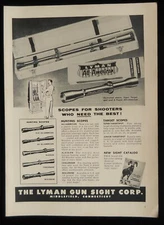 1956 Scopes Lyman Gun Sight Corp. Redfield Mounts Denver CO Middlefield CT AD