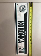 John Koronka Florida Marlins Baseball Game Used Locker Room Nameplate Plate