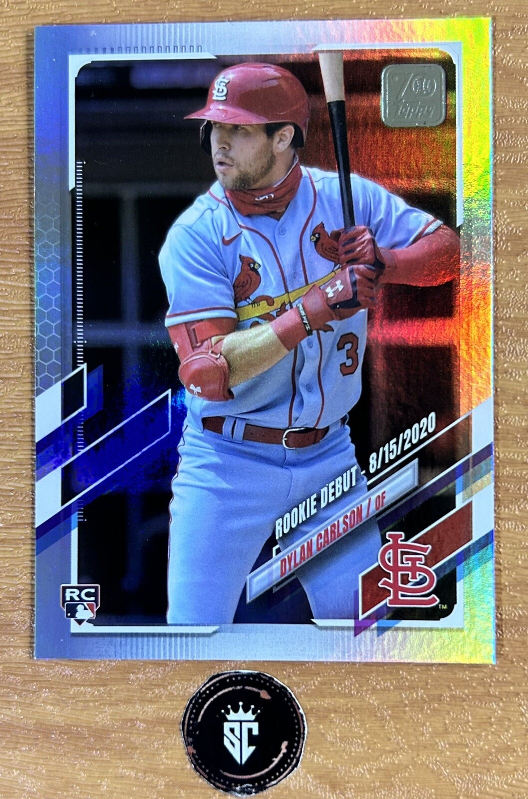 Dylan Carlson 2021 Topps Update Series Rookie Debut Rainbow Foil US197 Cardinals