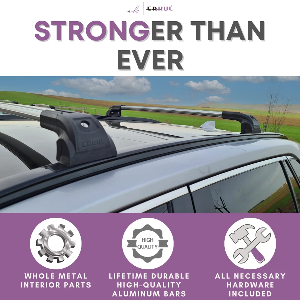 220lbs Roof Rack Crossbars Fits Toyota Corolla Cross 2022-2026 - Black - Image 3 of 4