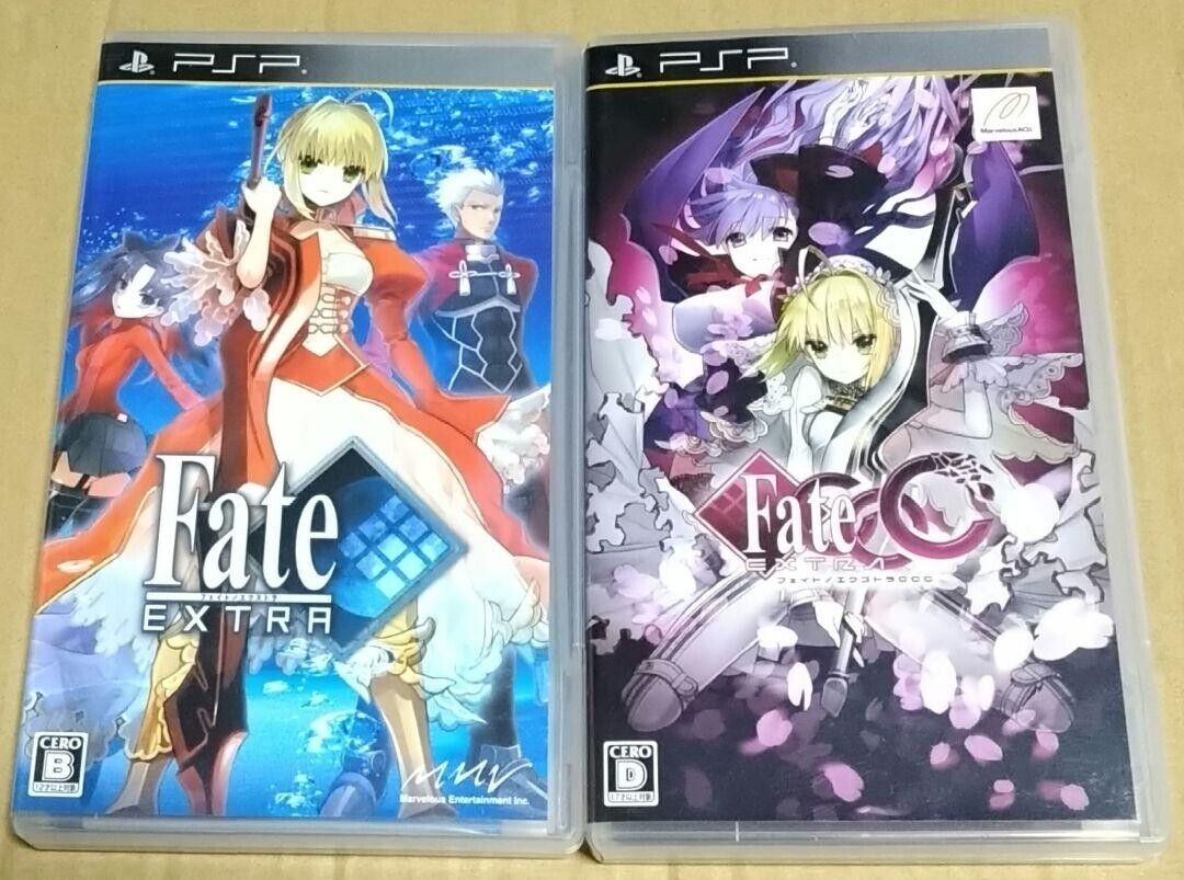 Fate/Extra & Fate Extra Ccc 2Games Set sony PLAYSTATION Portable Psp Japon