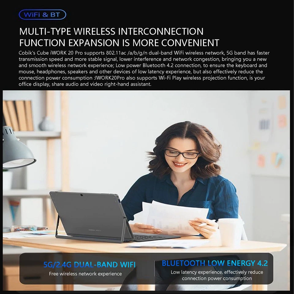 10.5" Laptop 2-In-1 8GB 256GB Windows 11 Ultra-thin aluminum alloy Tablet - Image 3 of 4