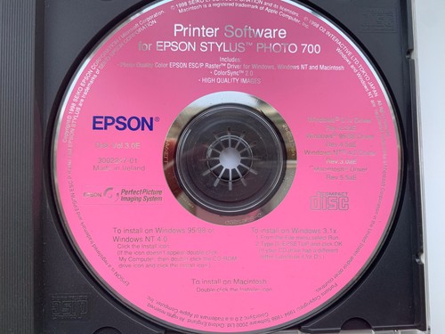 Epson Stylus Photo 700 Printer Software & Online Guide CD-ROMs - Zdjęcie 5 z 11