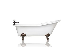 bathtub porcelain iron cast clawfoot slipper inspired antique