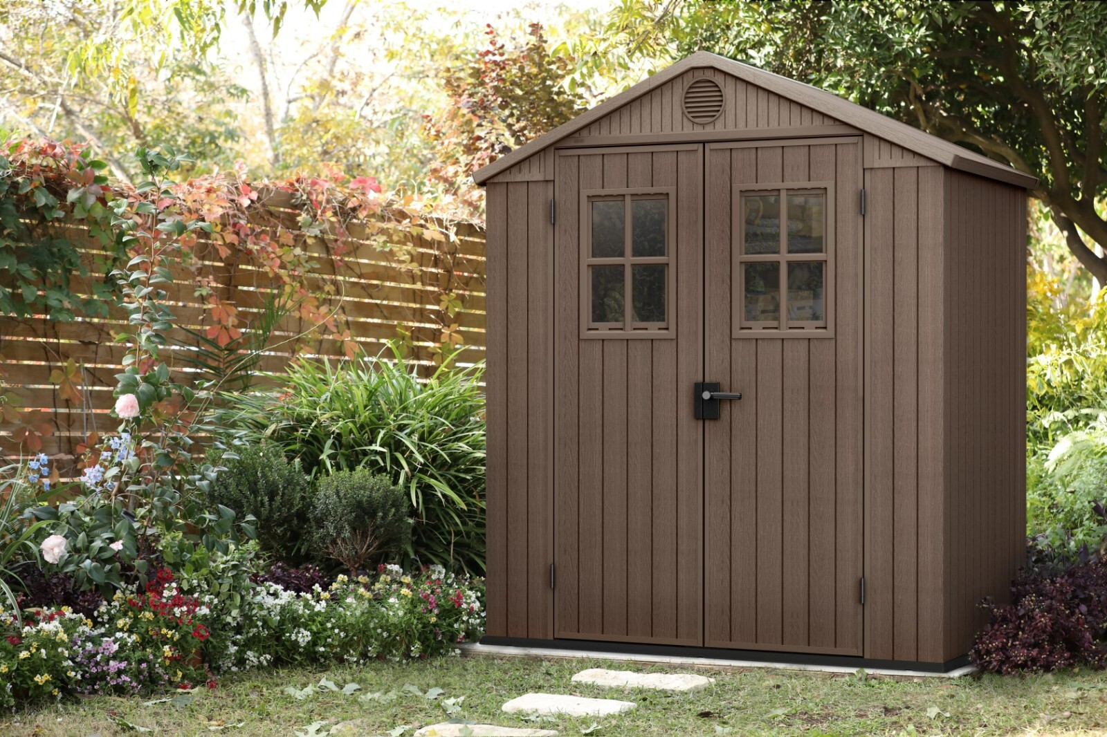 BOX CASETTA KETER DARWIN 6X4 GIARDINO EFFETTO LEGNO NATURALE MARRONE