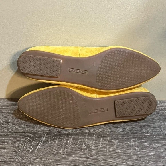 Mocasines de conducción planos Talbots de gamuza punta borla amarillo mostaza para mujer 9,5 Foto 4 de 4