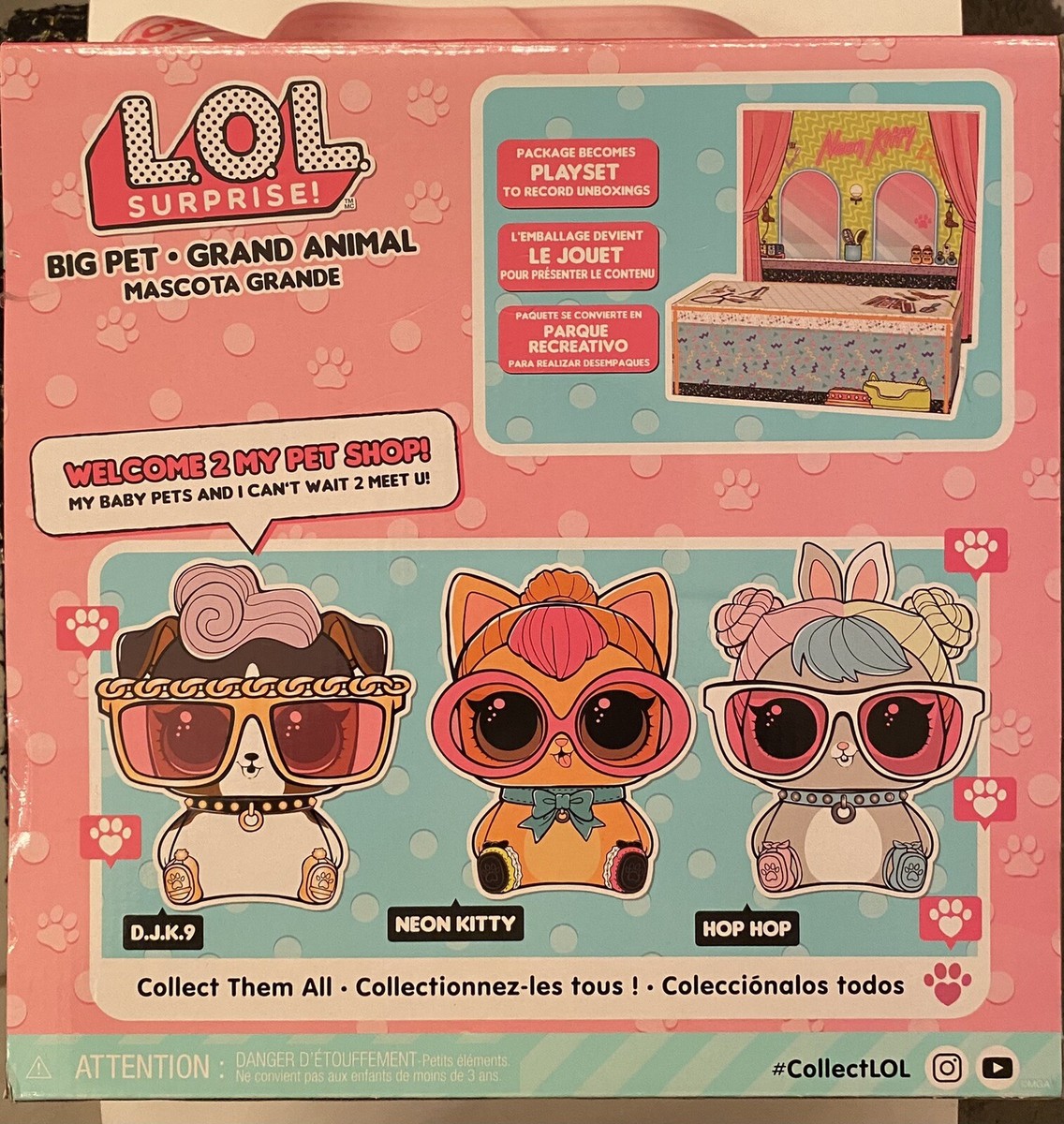 Hop Hop Lol Pets Grande LOL Surprise Big Pet Hop Hop Doll With 15