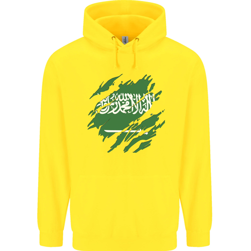 Torn Saudi Arabia Flag Arabian Day Football Childrens Kids Hoodie - Picture 34 of 88