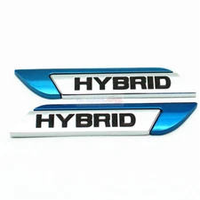 For Toyota Prius 2 Blue HYBRID Metal Chrome Emblem Badge Side Trunk Rear Sticker