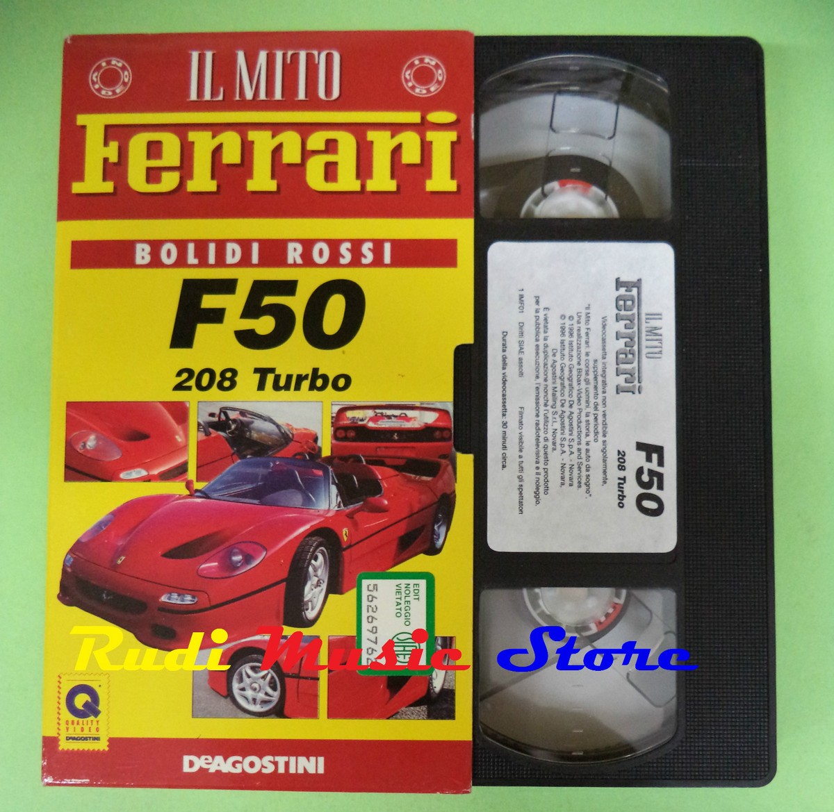 VHS film Il mito ferrari BOLIDI ROSSI F50 208 turbo DEAGOSTINI - Main Image