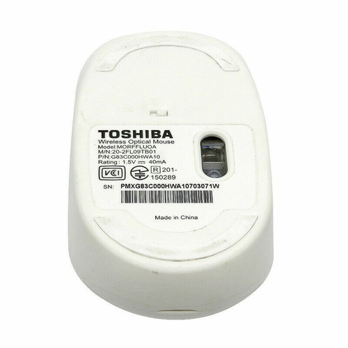 Genuine TOSHIBA MORFFLUOA White Wireless Mouse - With Receiver - Picture 2 of 3
