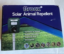 Broox Solar Power Animal Repellent Repeller Ultrasonic Rodents Birds Cats Pests
