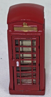 LEMAX Telephone Booth Metal Christmas Village Accessory INV280